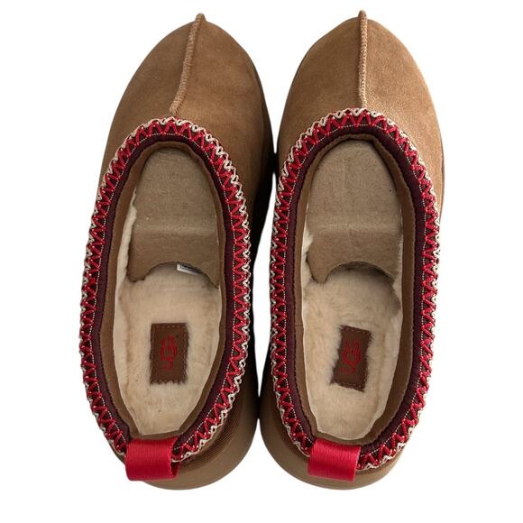 UGG Women's Tazz Slipper Chestnut Size 10 Suede Leather Platform NEW in Box - Picture 6 of 8